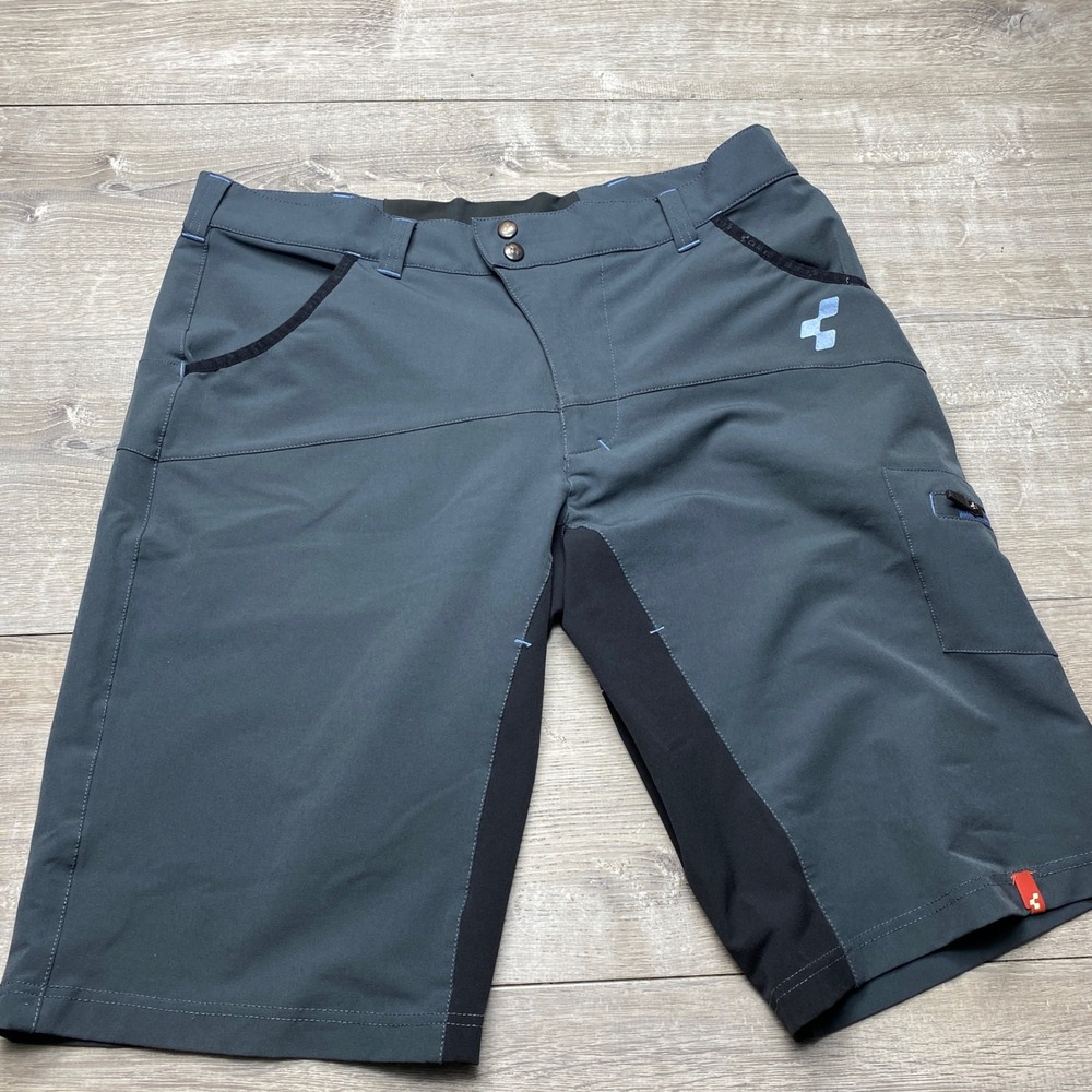 Cube Shorts Womens XXL 44‎ Gray Black MTB Cycling Mountain Bike Technical Cargo